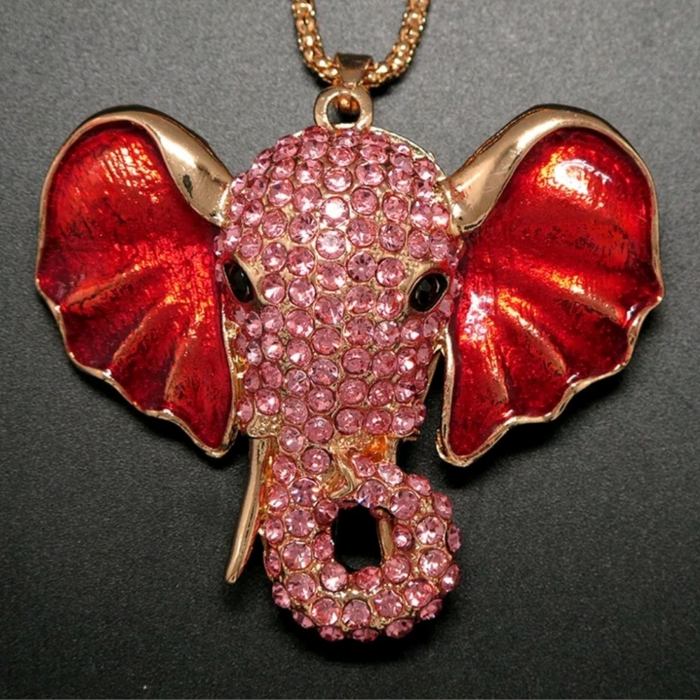 Pink red bling elephant big ears like dumbo